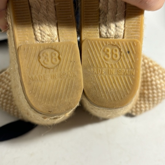 Tory Burch lobster lace up wedge sandal espadrilles in  size 38 - Picture 16 of 16